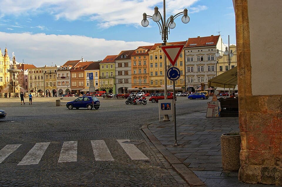 Přemysl Otakar II Square in České Budějovice