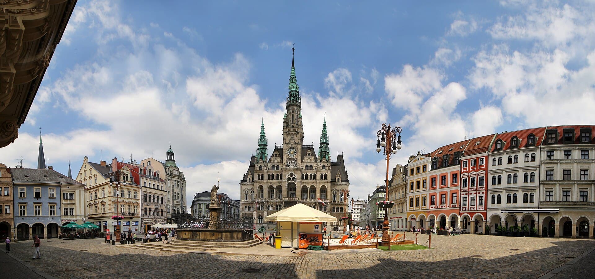 Liberec town hall and the square in front of it