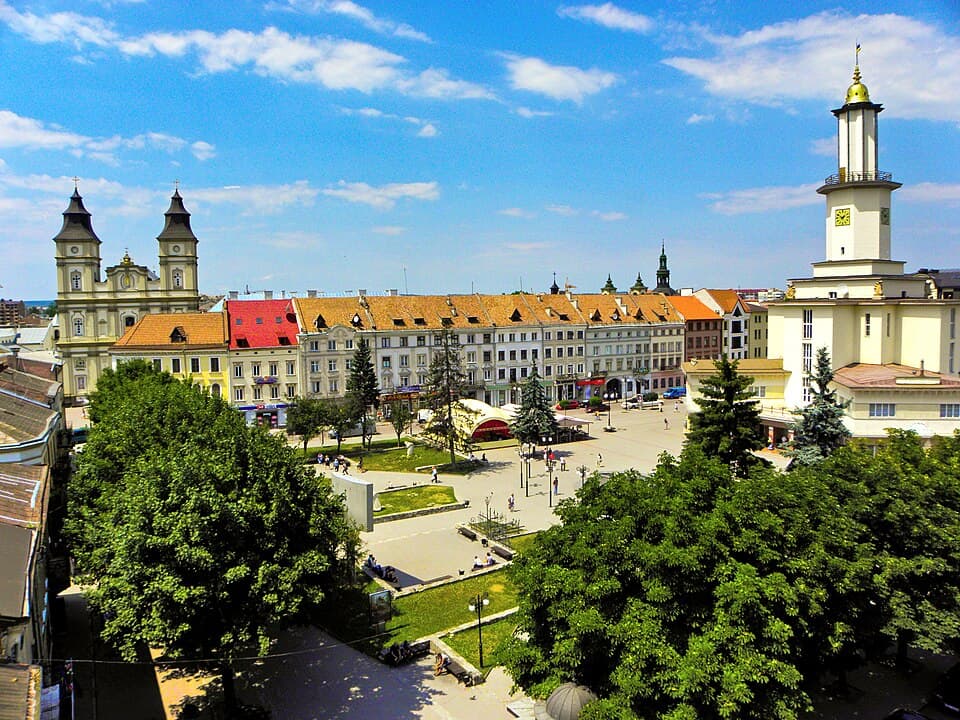 The town hall in Ivano-Frankivsk
